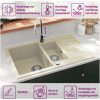Diskho granit dubbel beige vidaXL – miniatyr 9