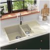 Diskho granit dubbel beige vidaXL – miniatyr 1