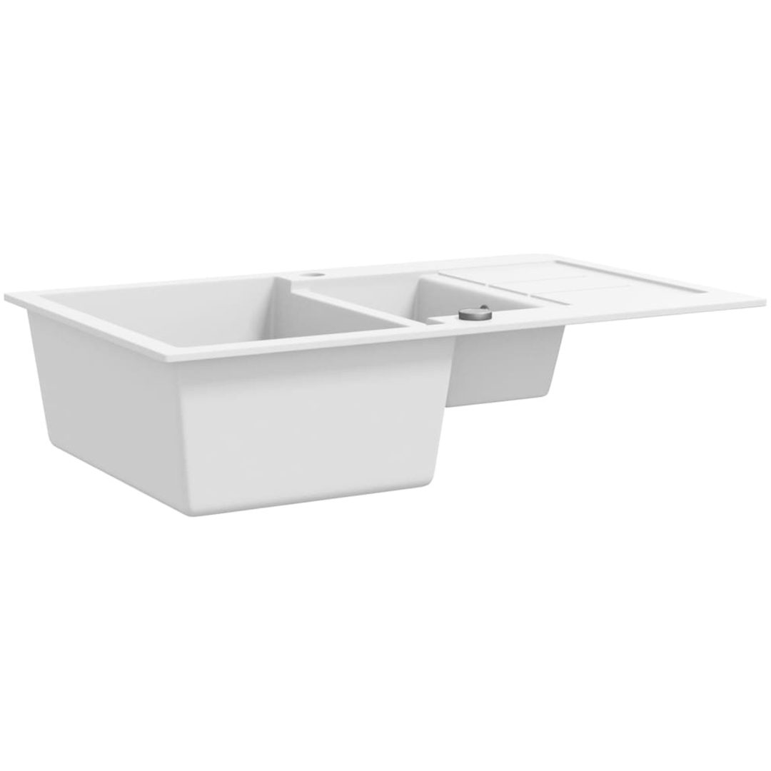Diskho granit dubbel vit vidaXL – bild 3