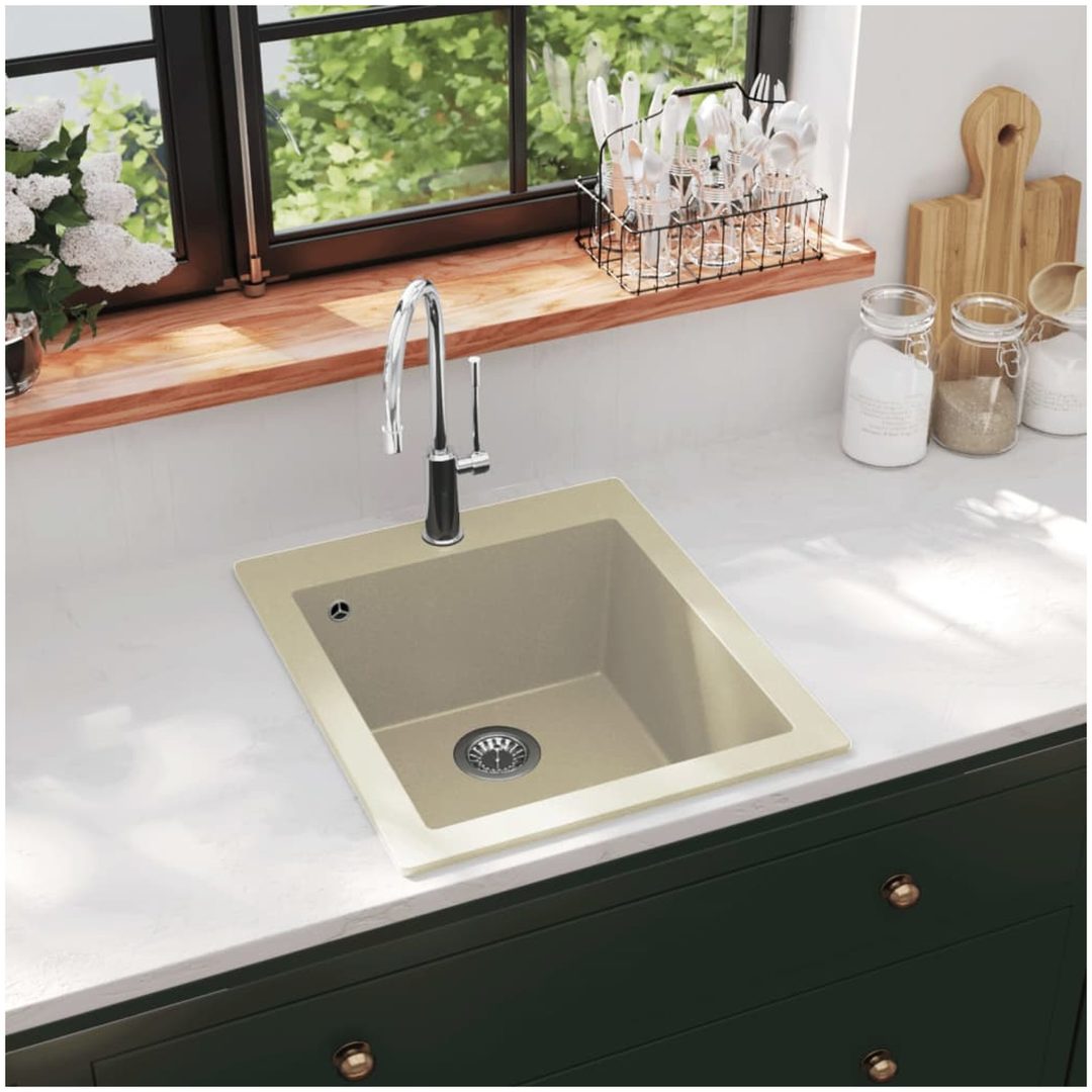 Diskho granit enkel beige vidaXL