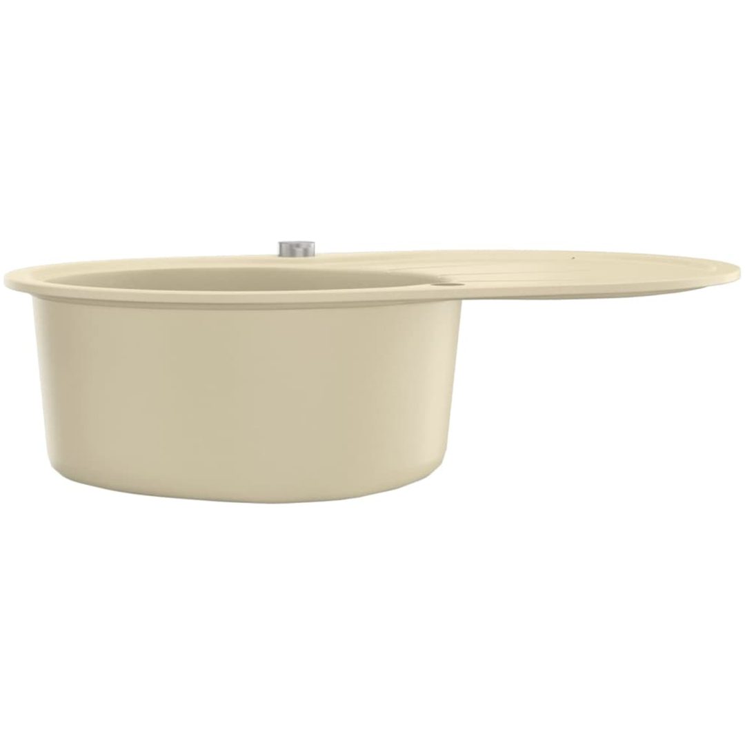 Diskho granit enkel oval beige vidaXL Enkel – bild 4