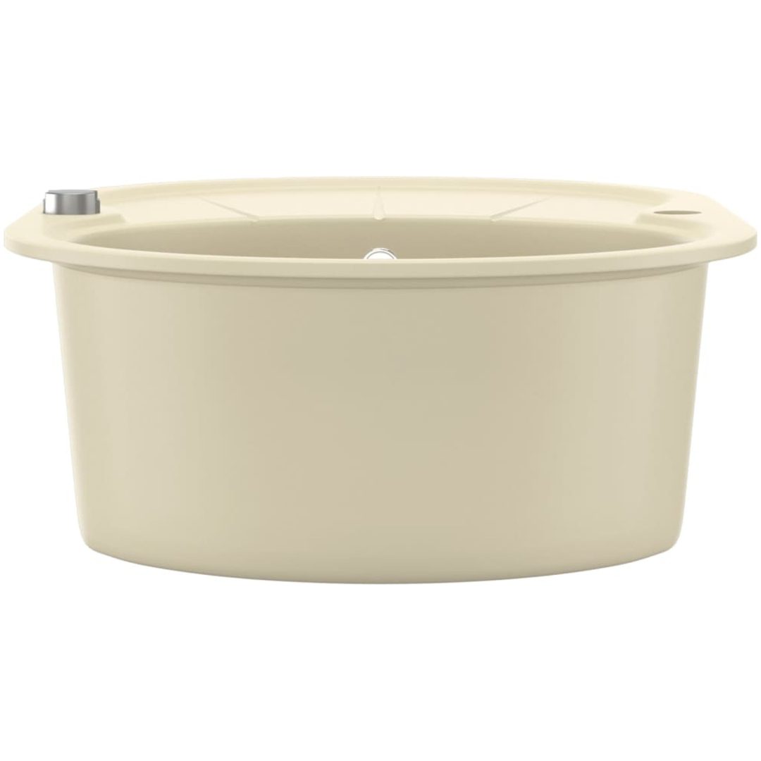 Diskho granit enkel oval beige vidaXL Enkel – bild 6