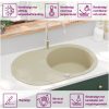 Diskho granit enkel oval beige vidaXL Enkel – miniatyr 9