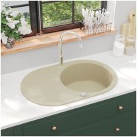 Diskho granit enkel oval beige vidaXL