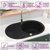 Diskho granit enkel oval svart vidaXL Enkel – miniatyr 9