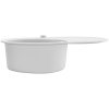 Diskho granit enkel oval vit vidaXL Enkel – miniatyr 4
