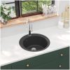 Diskho granit enkel rund svart vidaXL – miniatyr 1
