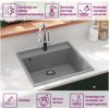 Diskho med bräddavlopp grå granit vidaXL 530 x 500 x 203 mm – miniatyr 10
