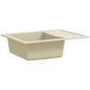 Diskho med bräddavlopp oval beige granit vidaXL – miniatyr 4