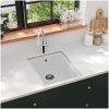 Diskho med bräddavlopp vit granit vidaXL 380 x 460 x 194 mm – miniatyr 1
