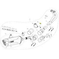 Distansbussning Aluminium Silver AKRAPOVIC