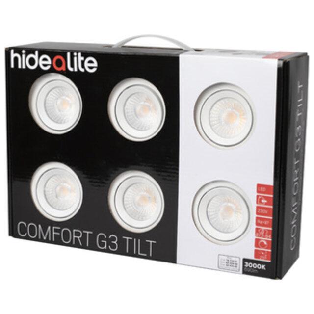 Downlight LED Hide-a-lite DL Comf G3 Tilt 6-p Vit 3000K