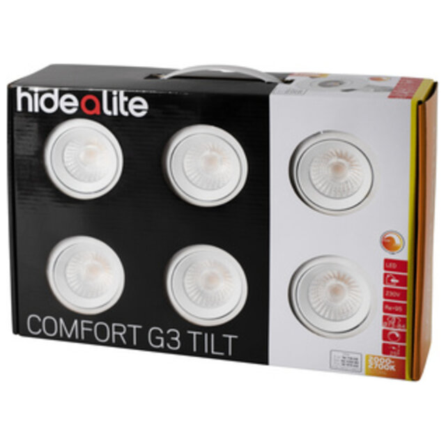 Downlight LED Hide-a-lite DL Comf G3 Tilt 6-p Vit Tune