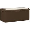 Dnybox med sittdyna brun 350 l PP vidaXL – miniatyr 2