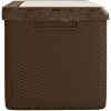 Dnybox med sittdyna brun 350 l PP vidaXL – miniatyr 7