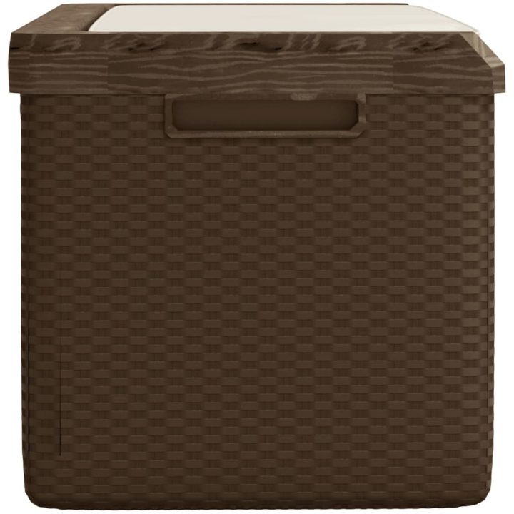 Dnybox med sittdyna brun 350 l PP vidaXL – bild 7
