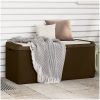 Dnybox med sittdyna brun 350 l PP vidaXL – miniatyr 1