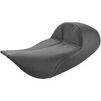 Dominator Solo Seat - Extended Reach - Stitched - Black w/ Gray Stitching - FL