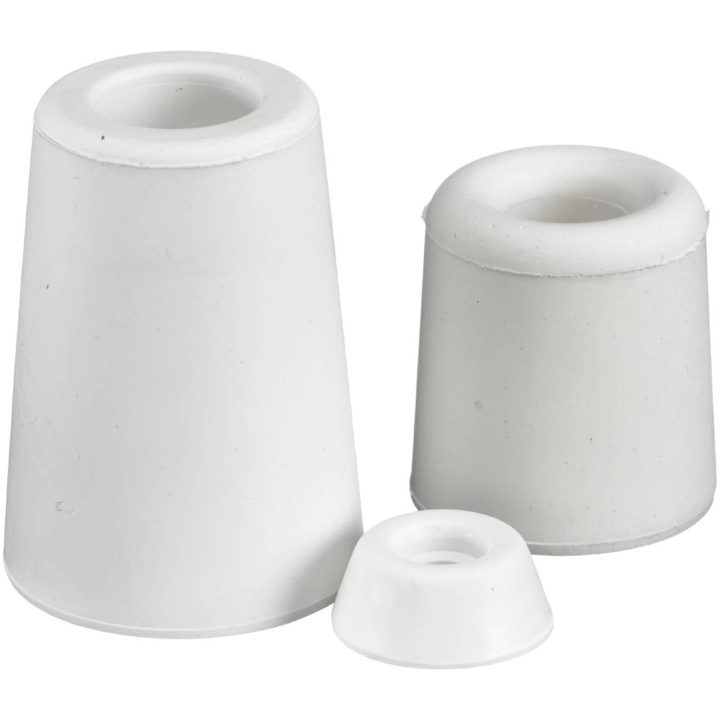Dörrstopp gummi vit STRUKTUR DÖRRSTOPP GUMMI VIT 33X30MM – bild 2