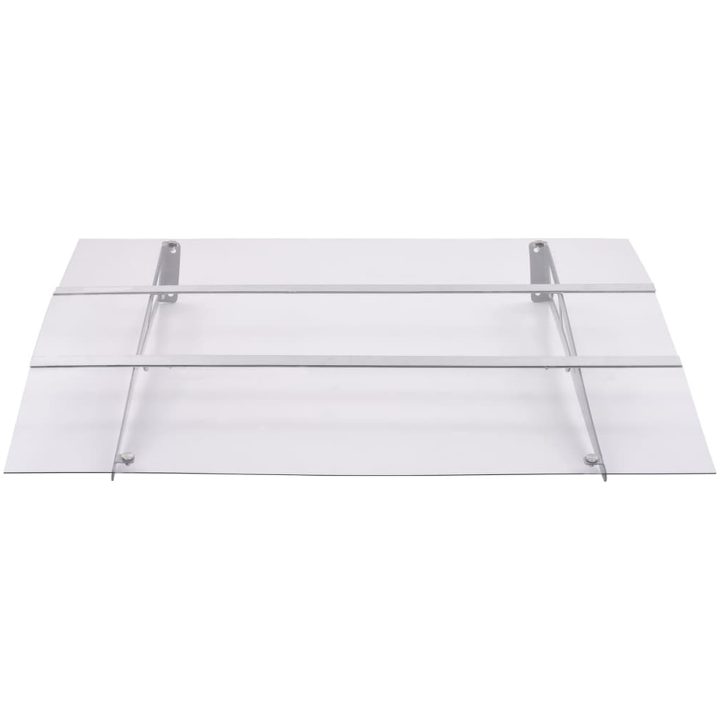 Dörrtak silver och transparent PET vidaXL 150 x 90 cm – bild 2
