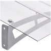 Dörrtak silver och transparent PET vidaXL 150 x 90 cm – miniatyr 4