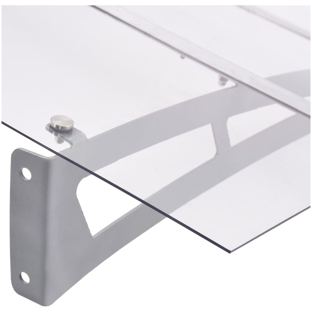 Dörrtak silver och transparent PET vidaXL 150 x 90 cm – bild 4