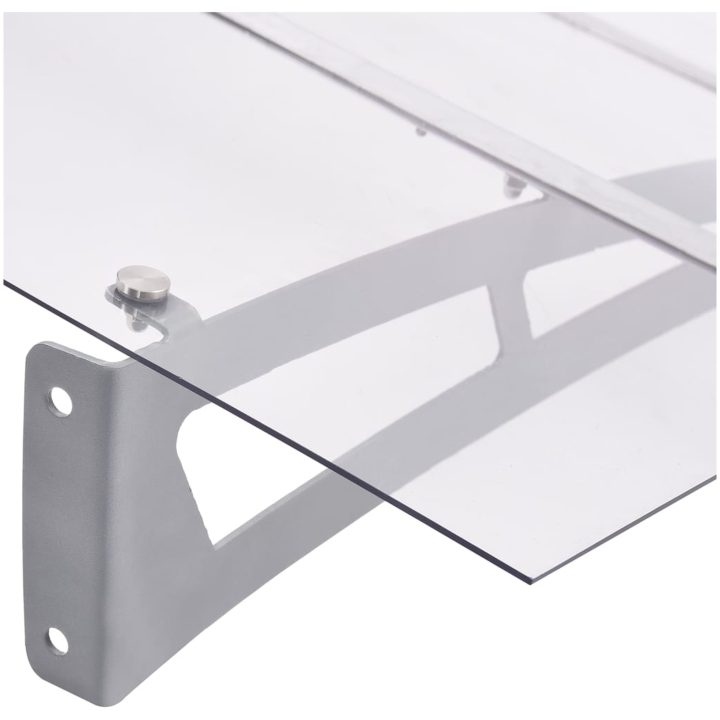 Dörrtak silver och transparent PET vidaXL 150 x 90 cm – bild 4