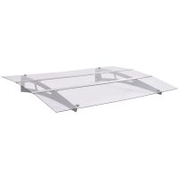 Dörrtak silver och transparent PET vidaXL