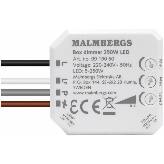 Dosdimmer utan nolla, 5-250W LED MALMBERGS