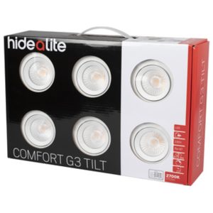 Downlight LED DL Comf G3 Tilt 6-p Vit 2700K Hide-a-lite