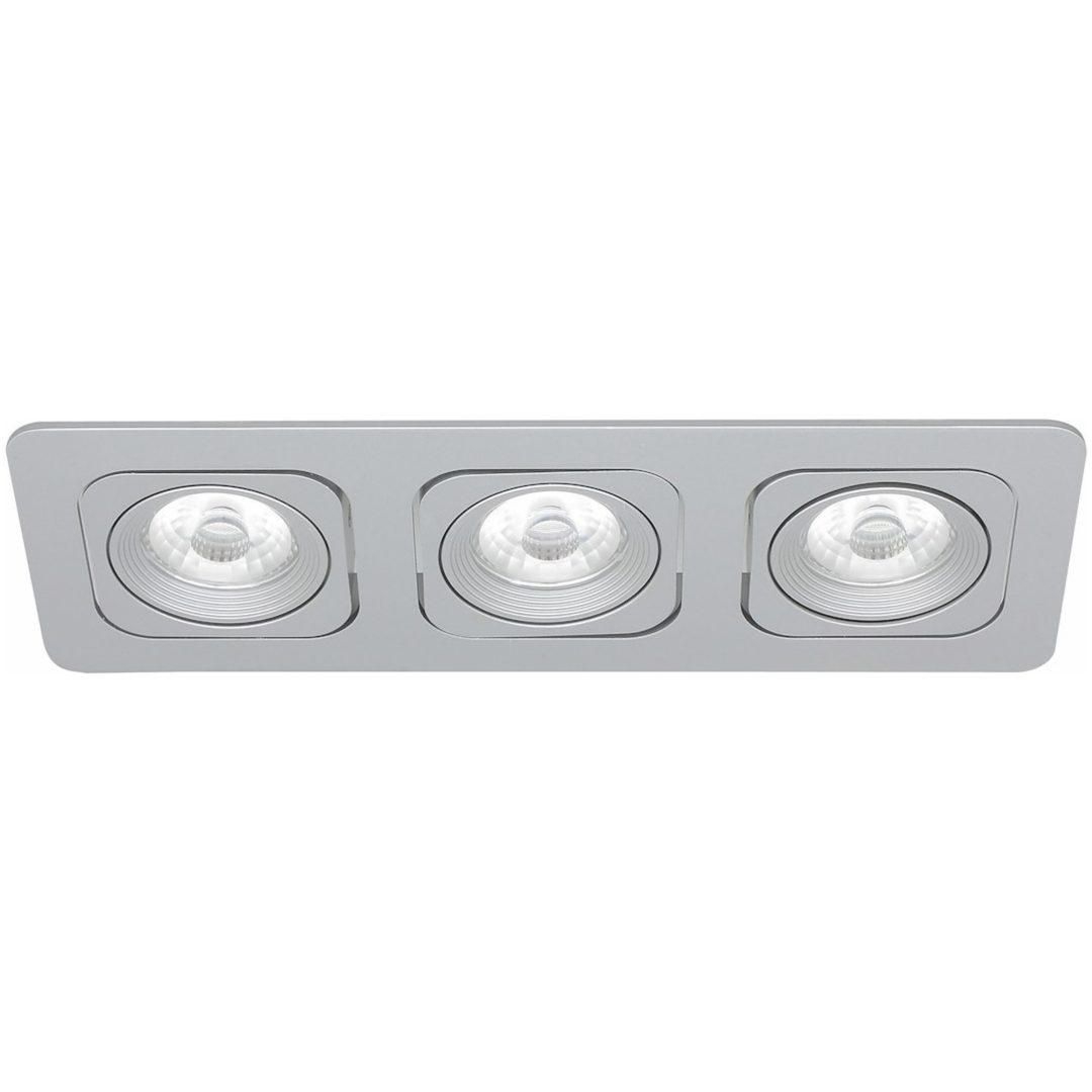 Downlight MD-125, LED, 3x6W, Silver, IP21 MALMBERGS