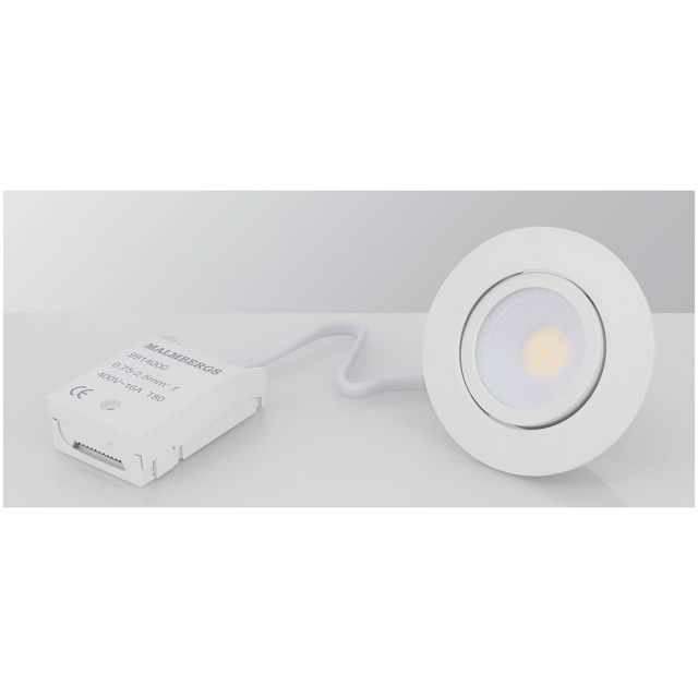 Downlight MD-230, LED, 3x5W, Vit, IP44, 3-pack MALMBERGS
