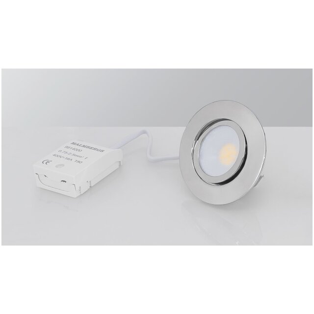 Downlight MD-230, LED, 5W, Krom, IP44 MALMBERGS