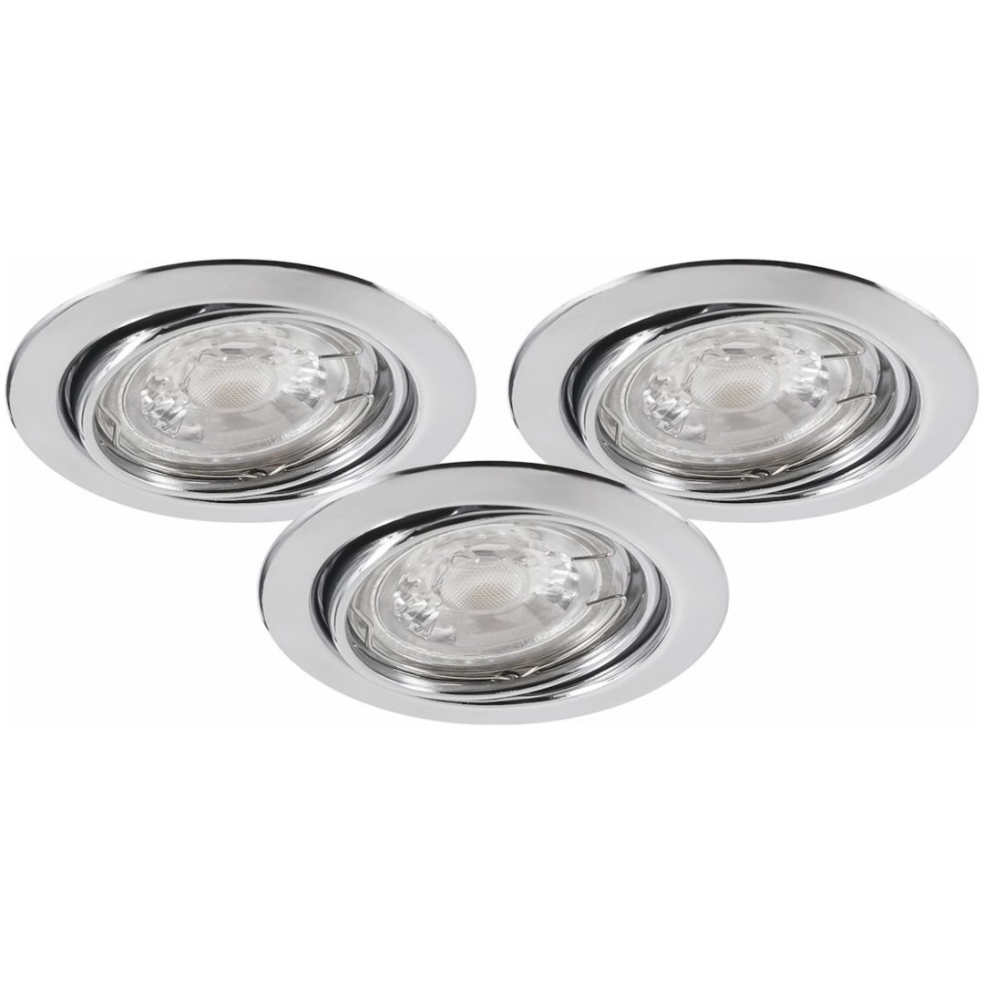 Downlight MD-235, LED, 3x3W, Krom, GU10, 3-pack MALMBERGS