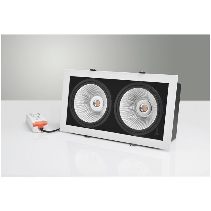 Downlight MD-251, LED, 2x10W, Vit/Svart, IP21 MALMBERGS – bild 2