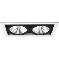 Downlight MD-251, LED, 2x10W, Vit/Svart, IP21 MALMBERGS