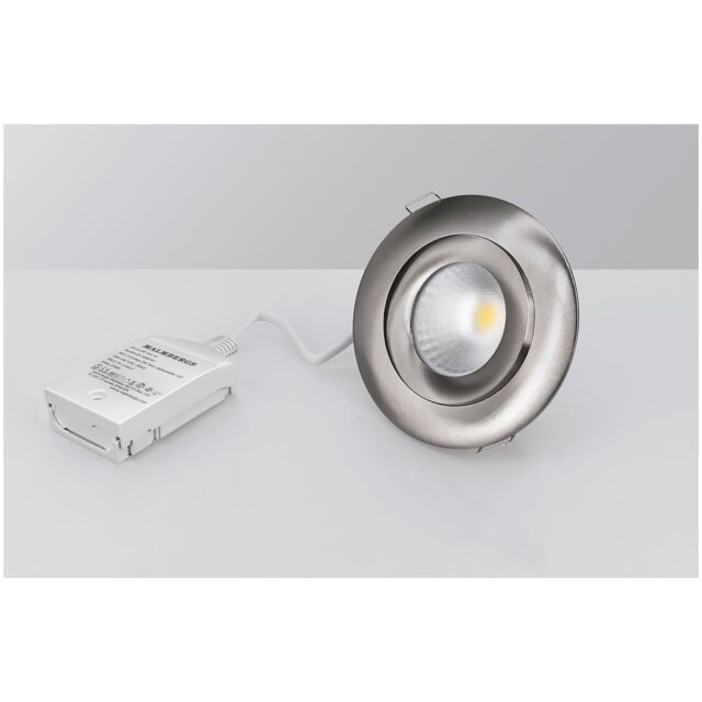 Downlight MD-360, LED, 6W, Satin, AC-Chip, IP44 MALMBERGS