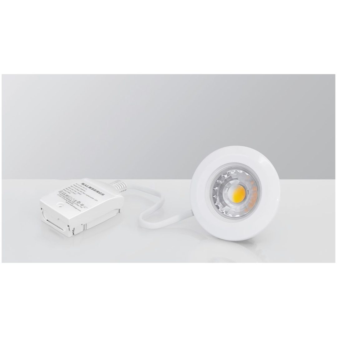 Downlight MD-99, LED, 230V, 480 lm, AC-chip, IP44 MALMBERGS