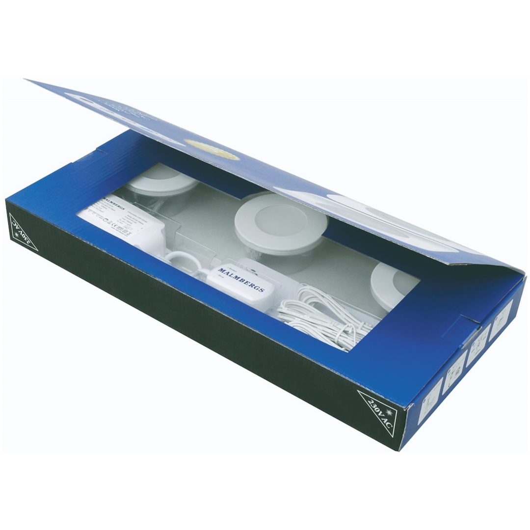 Downlightset MD-305, LED, 9W, 230V, Vit, IP21 MALMBERGS – bild 2