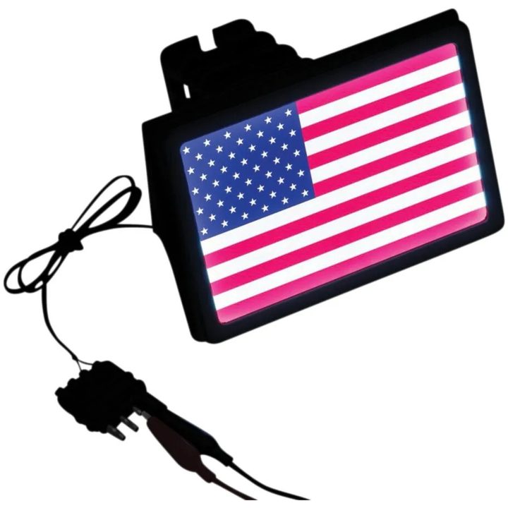 Dragkrokslock Freedom Flag Led Receiver KURYAKYN Dragkroksskydd – bild 6