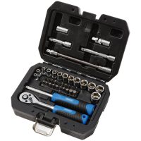 DRAPER HI-TORQ® Metric Socket and Bit Set - 1/4" Sq. Dr. (40 Piece)