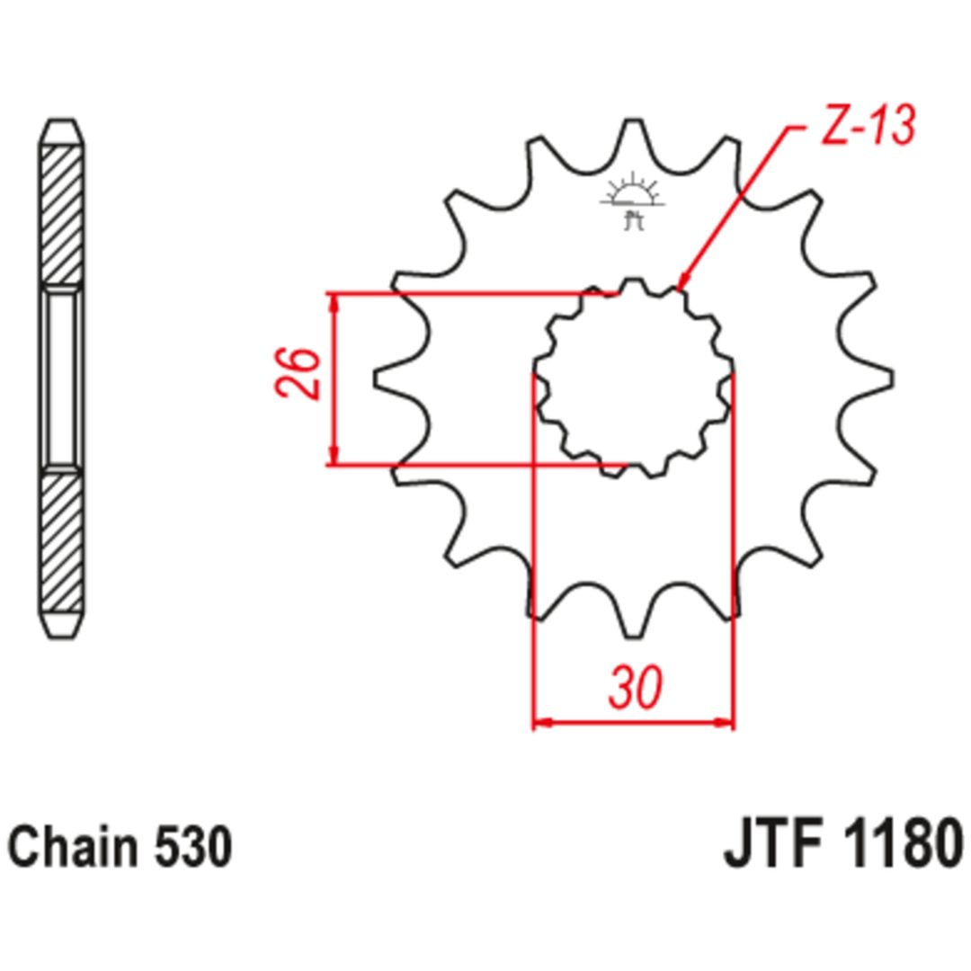 Drev Fram Ljudlös Stål JT SPROCKETS