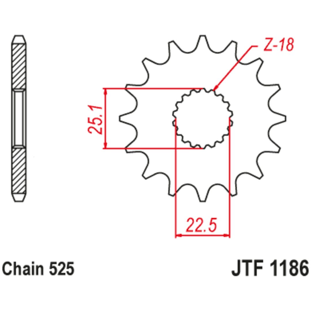 Drev Fram Ljudlös Stål JT SPROCKETS