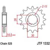 Drev Fram Ljudlös Stål JT SPROCKETS