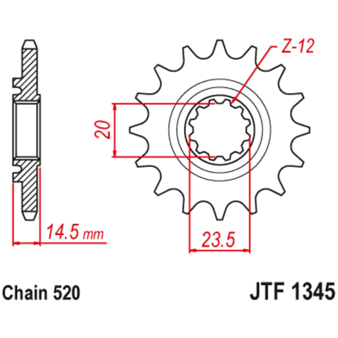 Drev Fram Ljudlös Stål JT SPROCKETS