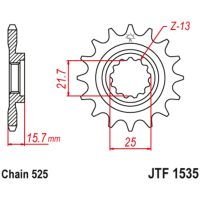 Drev Fram Ljudlös Stål JT SPROCKETS