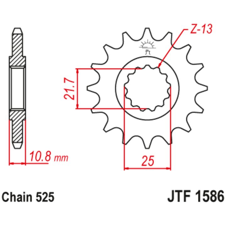 Drev Fram Ljudlös Stål JT SPROCKETS – bild 2