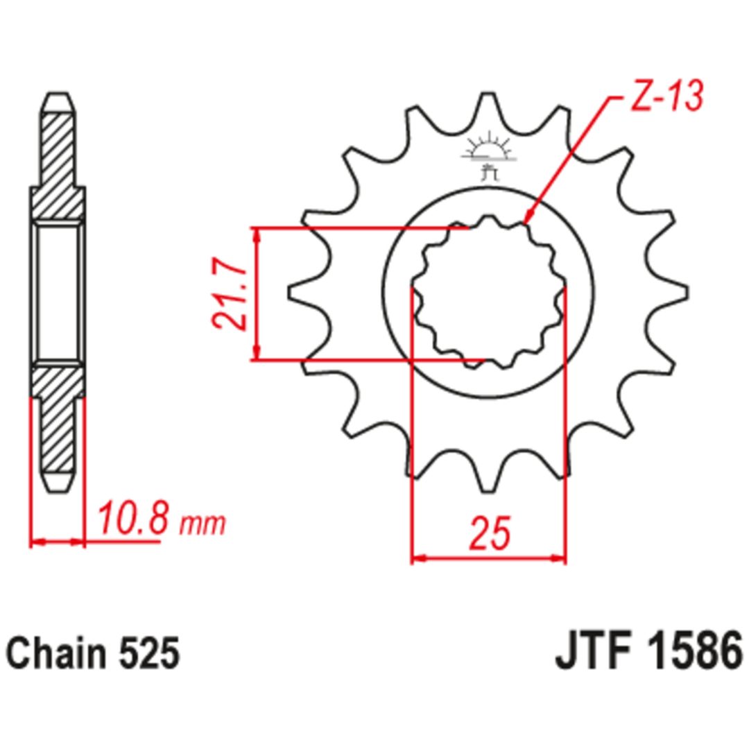 Drev Fram Ljudlös Stål JT SPROCKETS