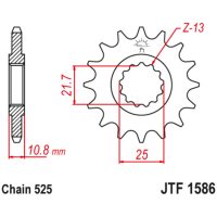 Drev Fram Ljudlös Stål JT SPROCKETS