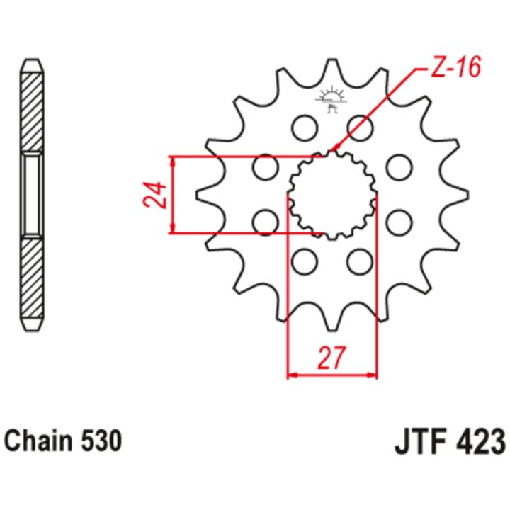 Drev Fram Ljudlös Stål JT SPROCKETS – bild 2